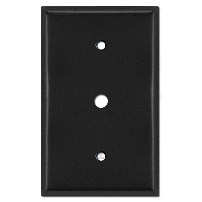 Black Telephone Jack Switch Plates and Cable Wall Covers