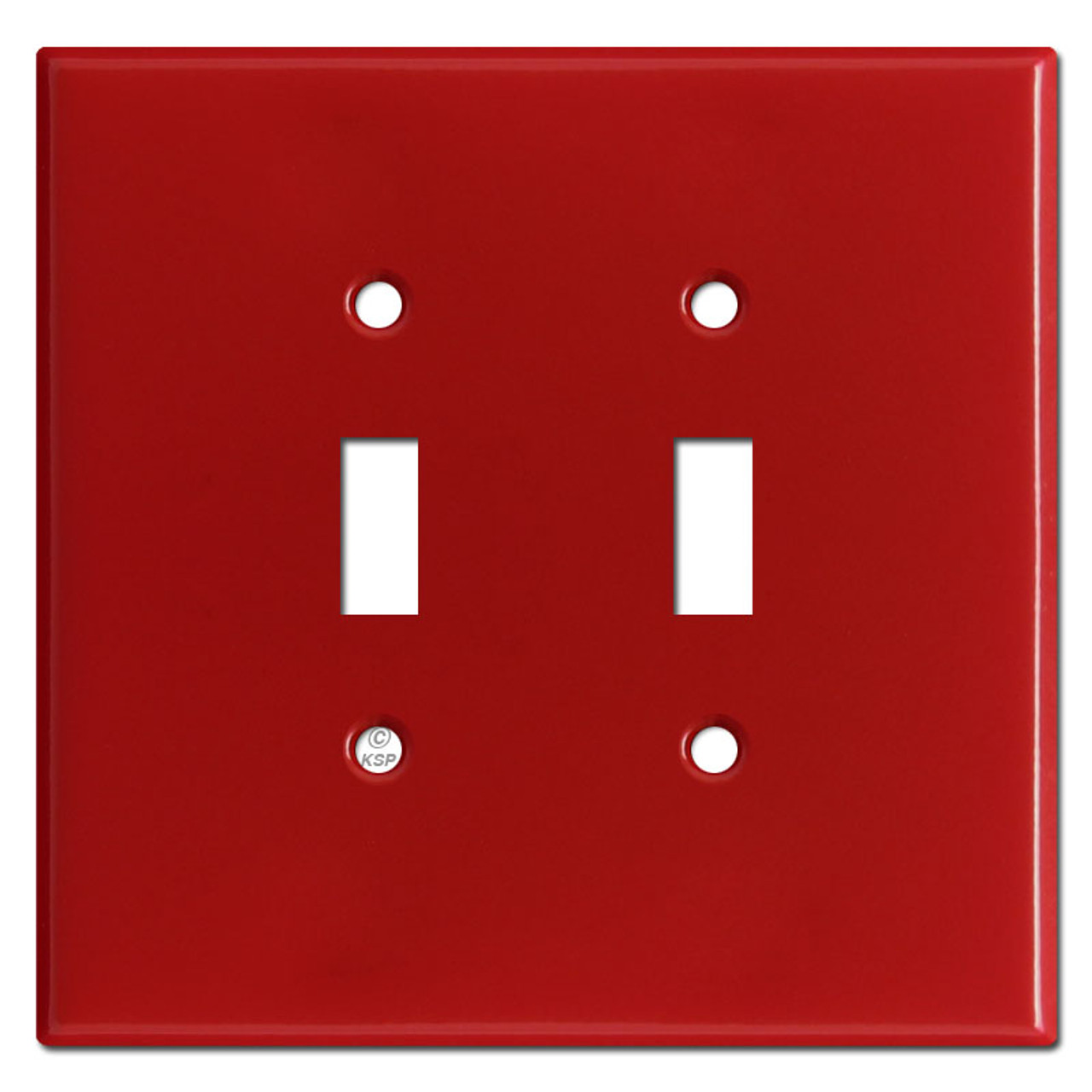 Oversized 2 Gang Toggle Light Switch Plates Red