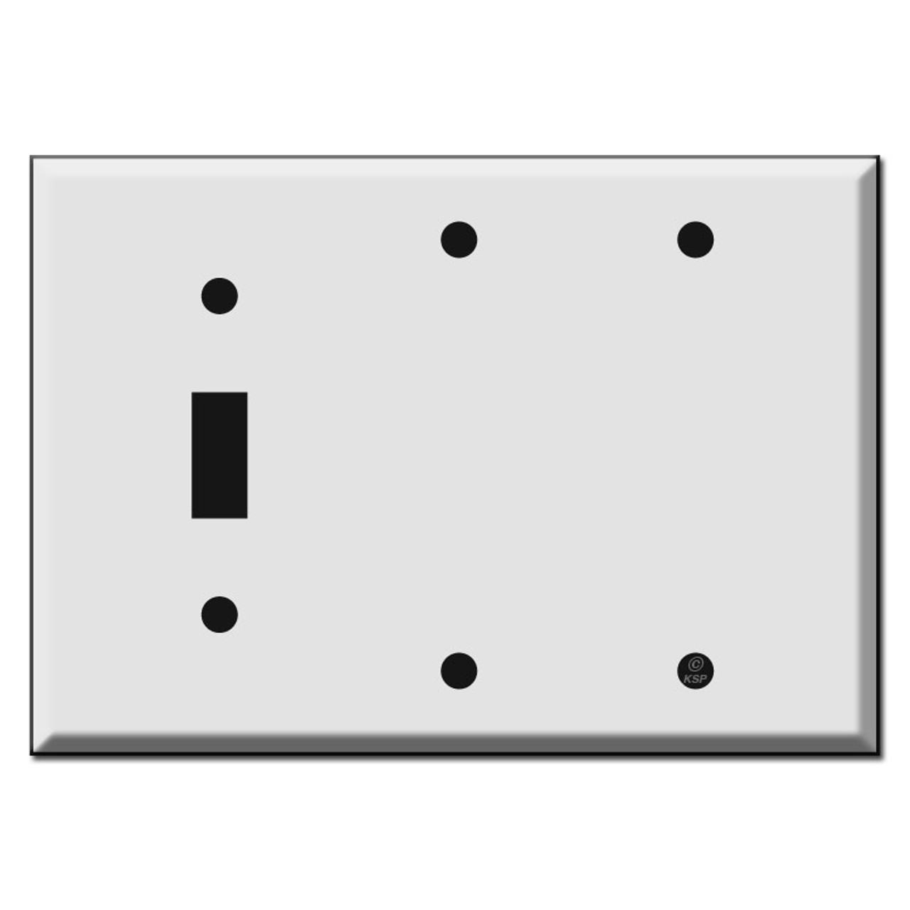 2-Toggle 1-Blank Switch Plate | Kyle Switch Plates