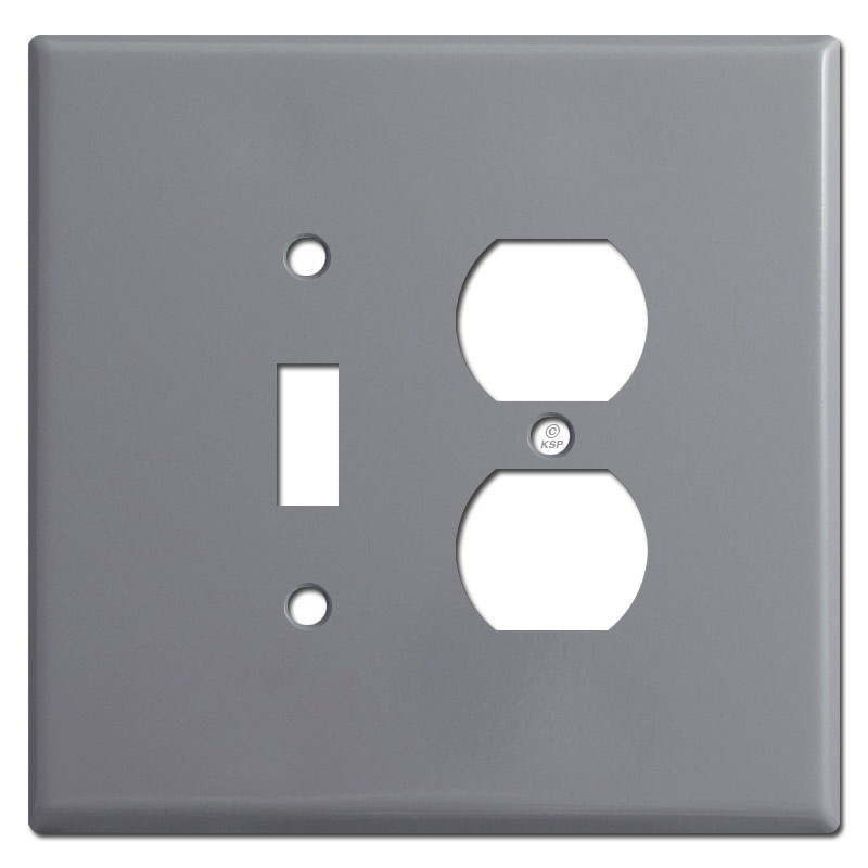 Gray Oversized Light Switch Covers Jumbo Wall Plates Made in USA