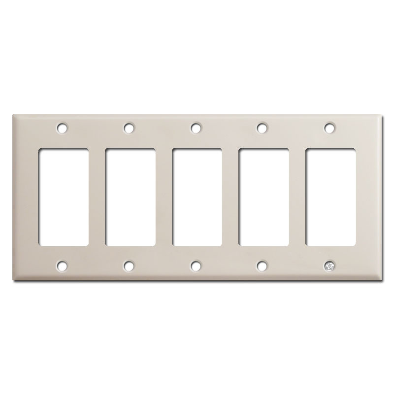 5 Rocker Switch 5 Rocker Switch Plate - Light Almond | Kyle Switch Plates