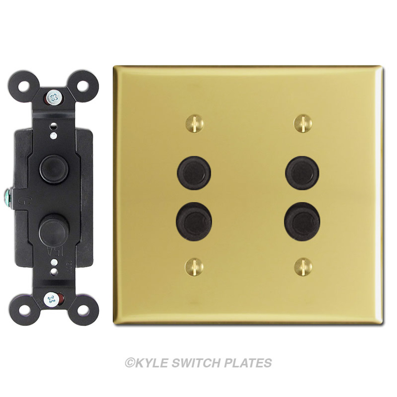 Double Pushbutton Switch Plates Kyle Switch Plates