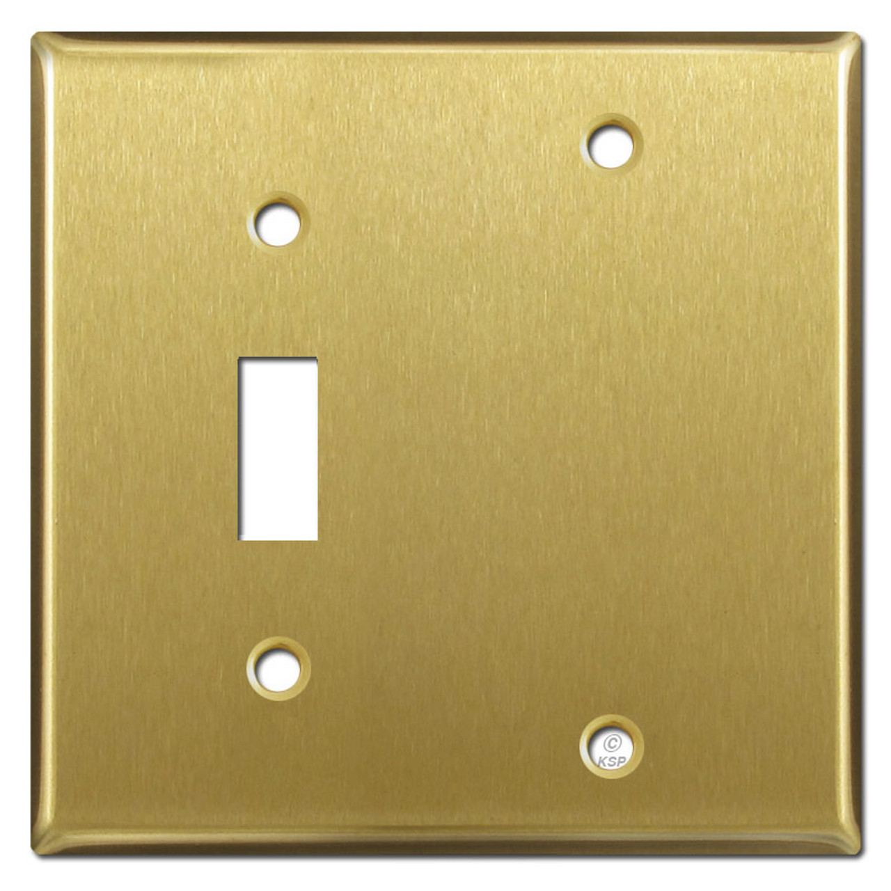 1 Blank Oversized Switch Plate Cover Satin Brass