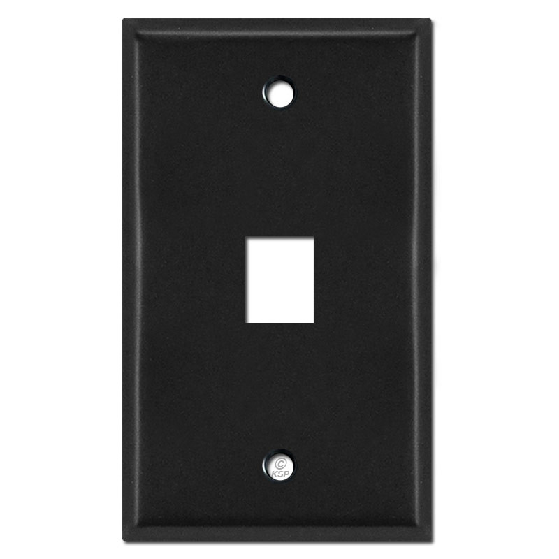 Black Telephone Jack Switch Plates and Cable Wall Covers