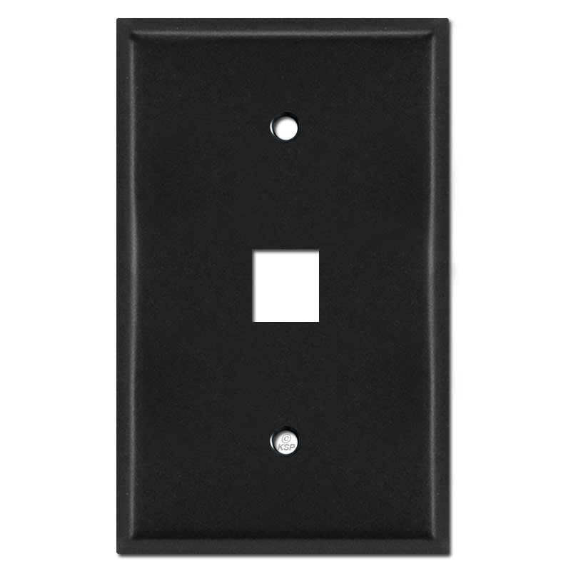 Black Telephone Jack Switch Plates and Cable Wall Covers