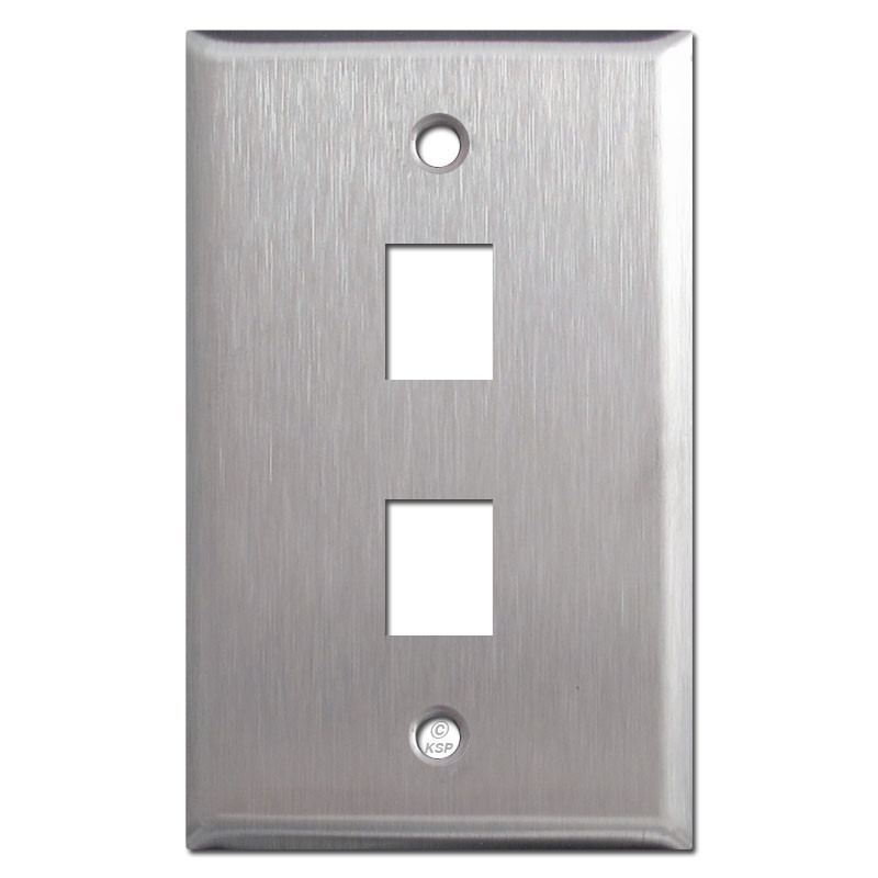 1 Phone Jack Plate Covers Spec Grade Stainless Steel