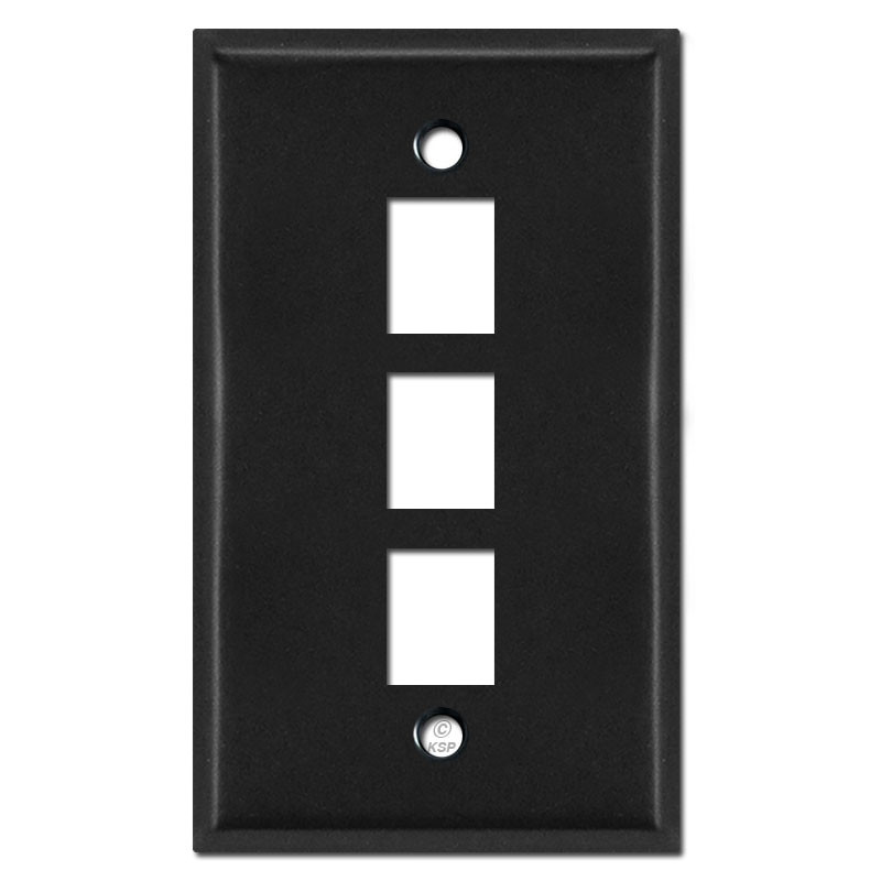 Single Phone Jack Wall Covers Black Kyle Switch Plates