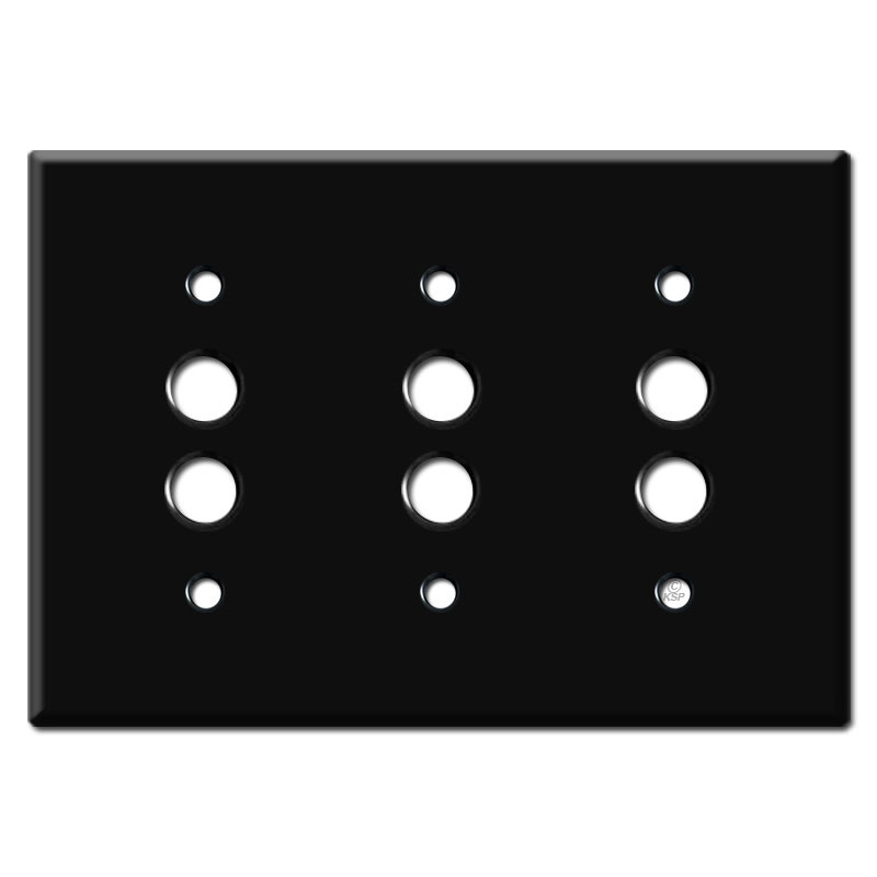 1 Gang Push Button Light Switch Covers Black