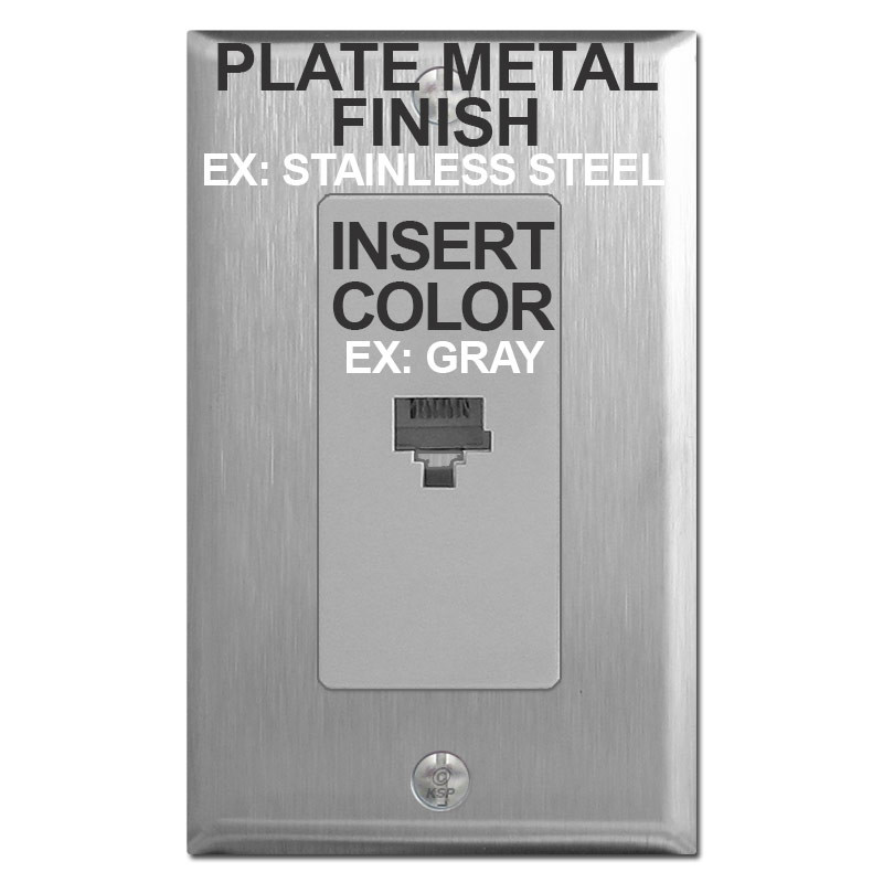 Decorative Phone Jack Covers with Telephone Outlet Inserts