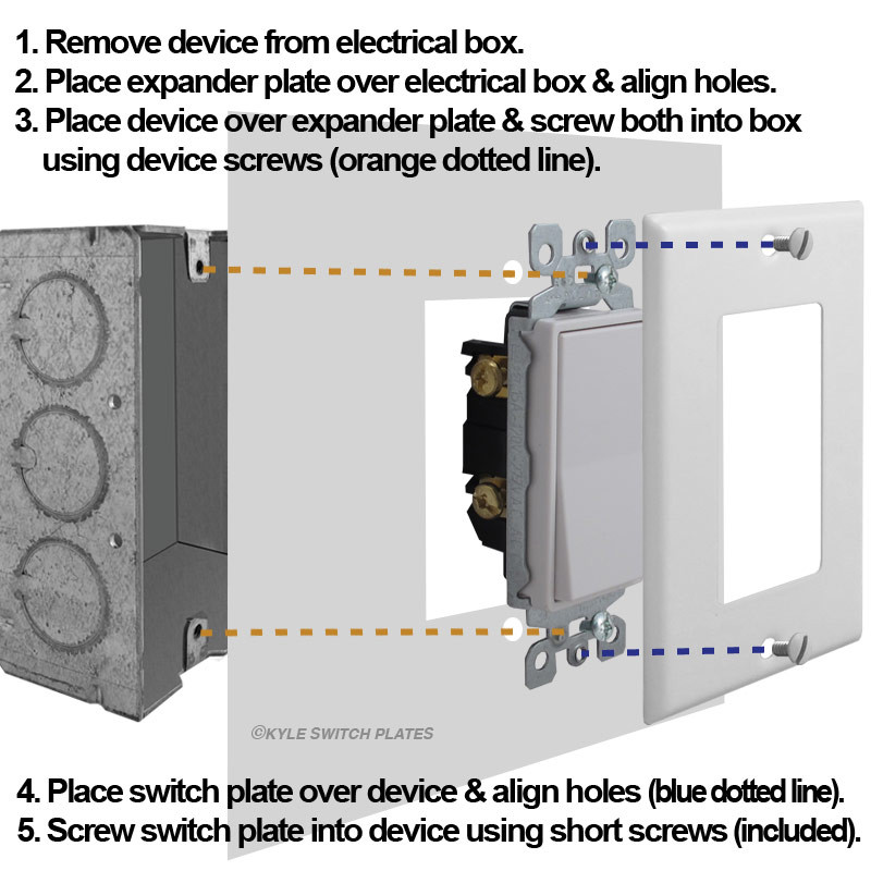 Wall Guard 6x6 Single Light Switch Plate Expander