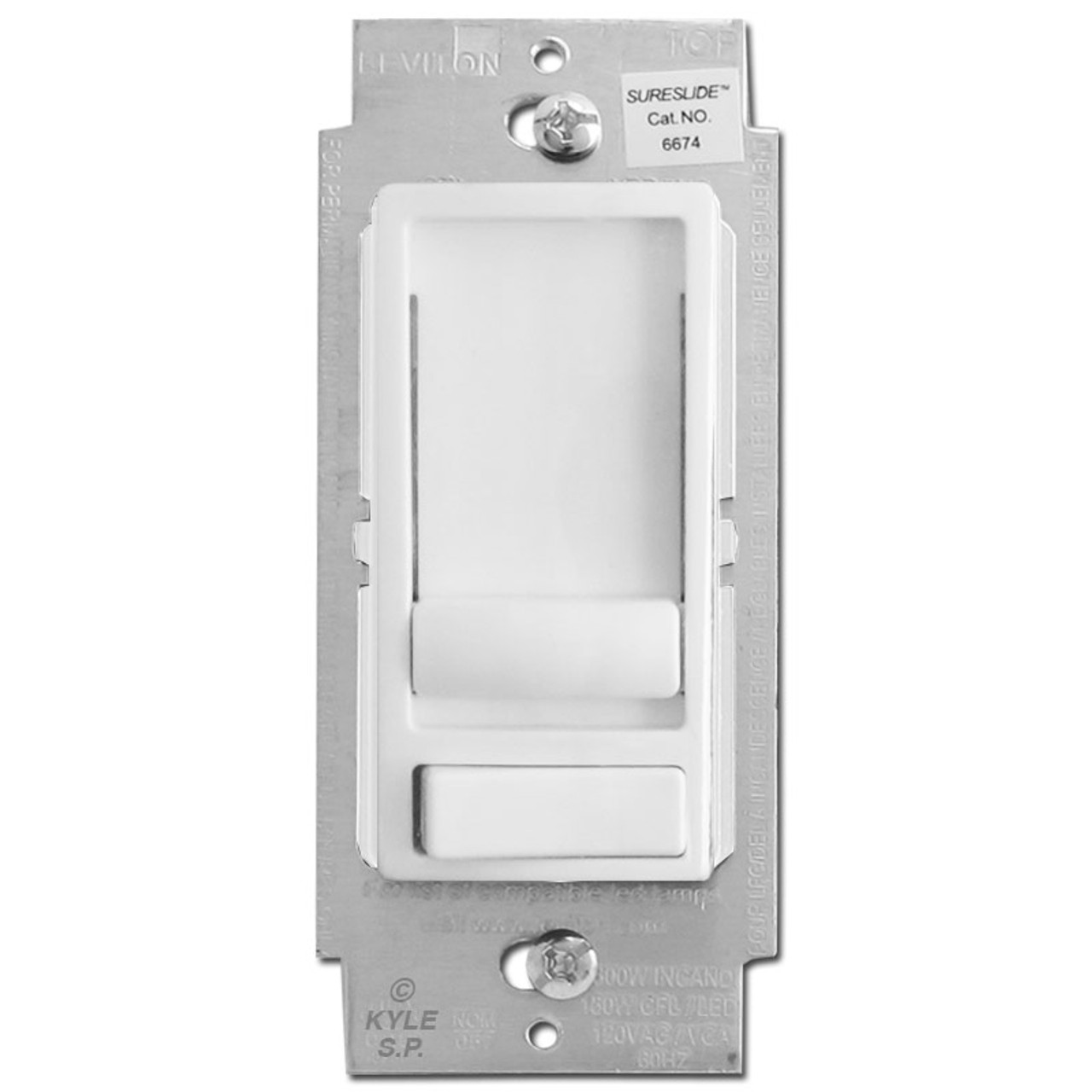 Gray Toggle Dimmer Switch LED CFL S/P & 3 Way Kyle Switch Plates