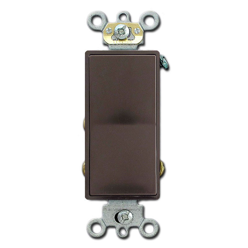 Brown Double Throw Center Off Momentary Rocker Switch Leviton 5657