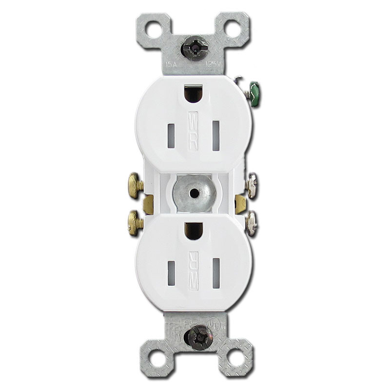 Weather Resistant 15A White Duplex Receptacles 3232TRWR