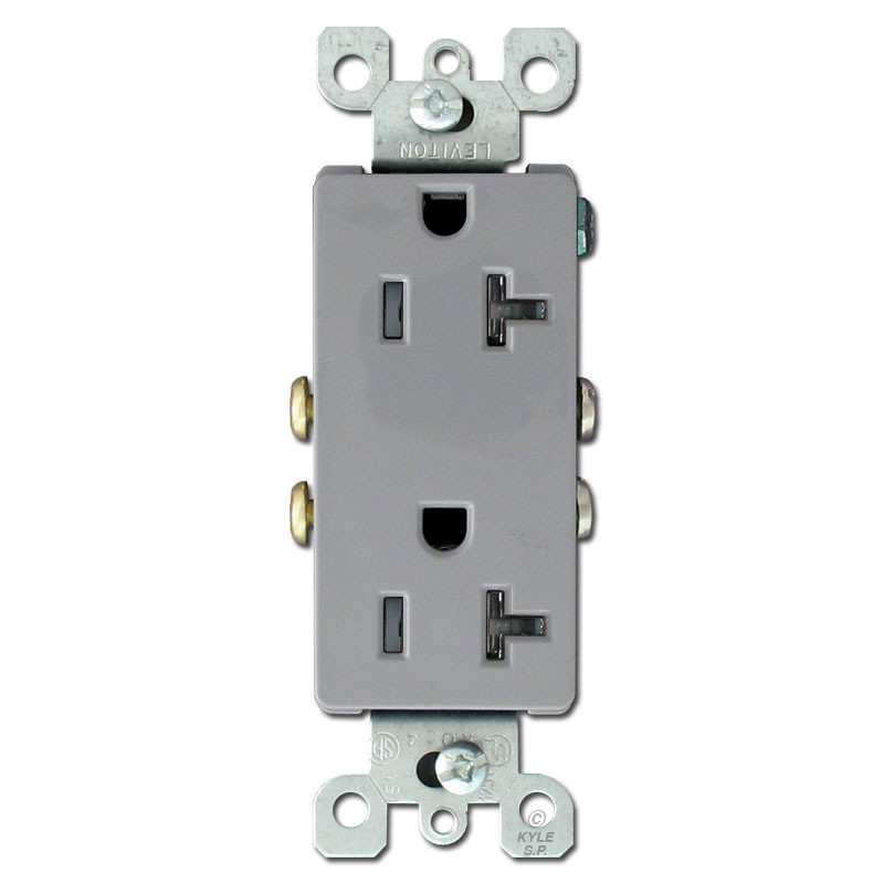 Gray Electrical Outlets for Grey Receptacle Cover Plates
