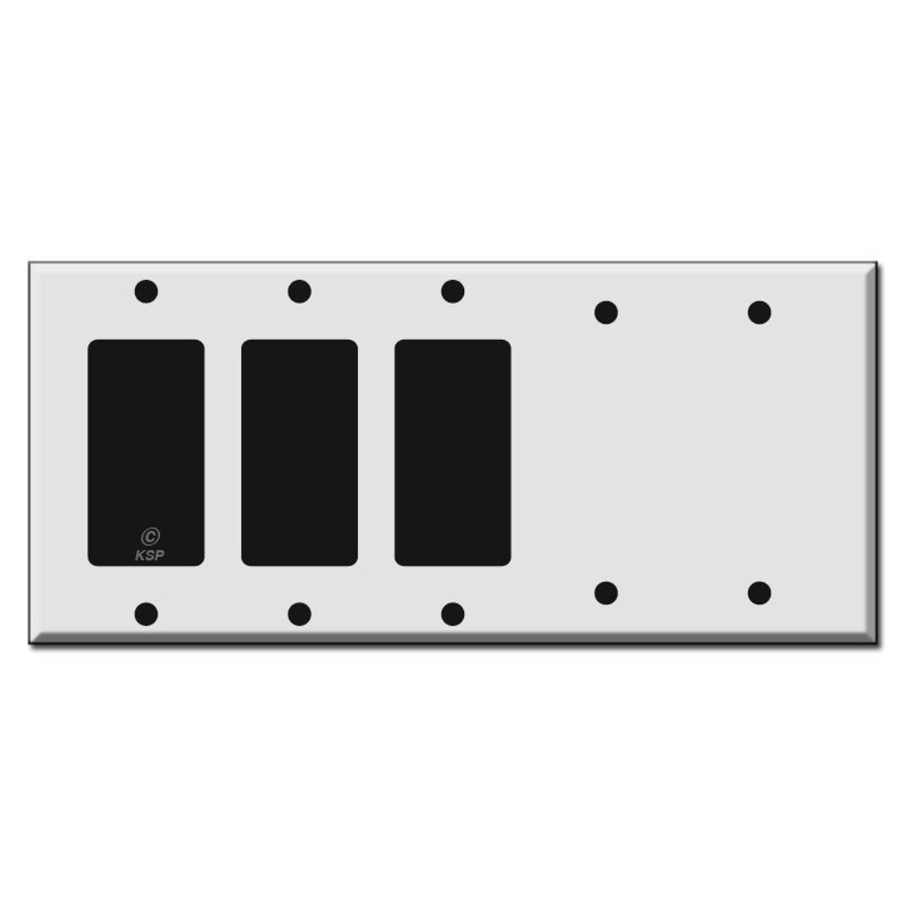 5Gang 2Blank 3Decora Light Switch Outlet Covers