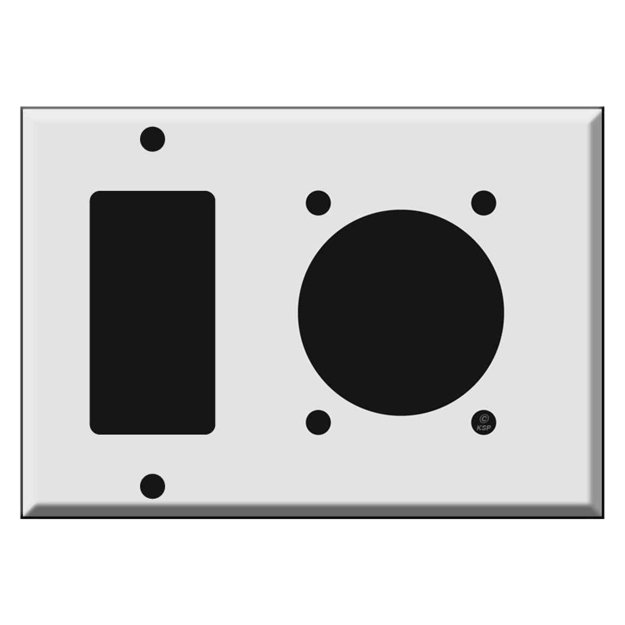 Duplex Receptacle Plus Range or Dryer Power Outlet Covers