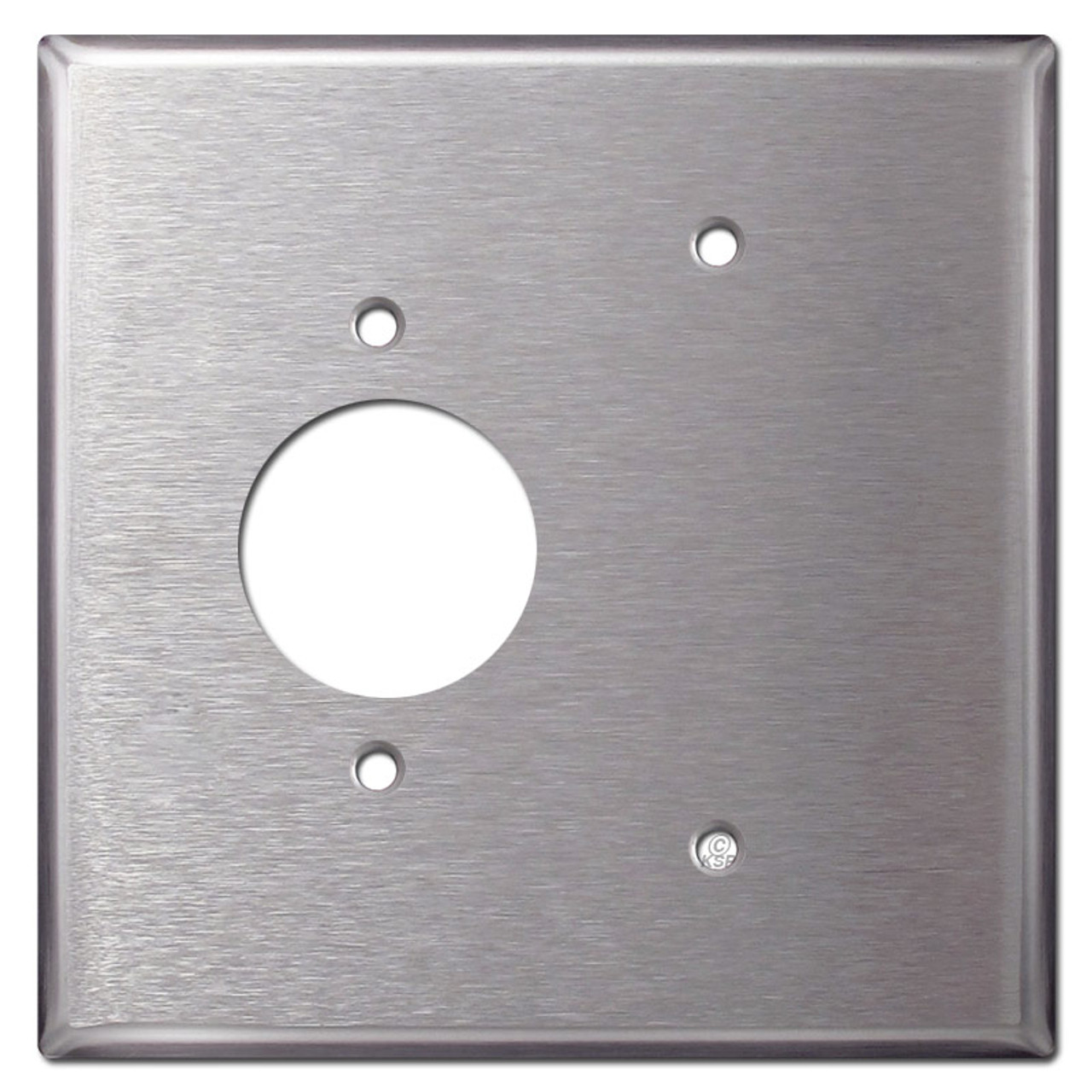 1 62 220 Twist Lock Outlet Blank Cover Plate Kyle Switch Plates   Jumbo Locking Twist Outlet   Blank Plate Stainless Steel Sprabv T  85245.1573767201 