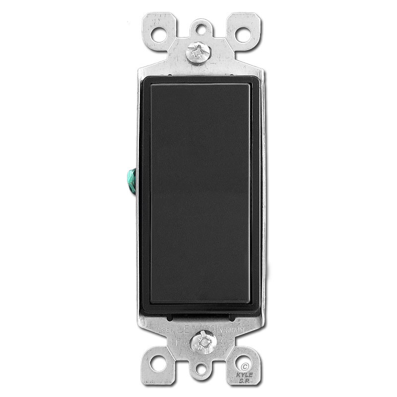 Black Decora Rocker Switches for Electrical Light Plates