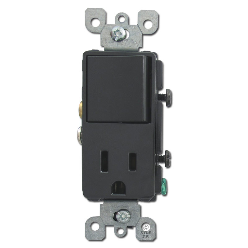 Black Combo Switches & Outlets Dual Electrical Devices