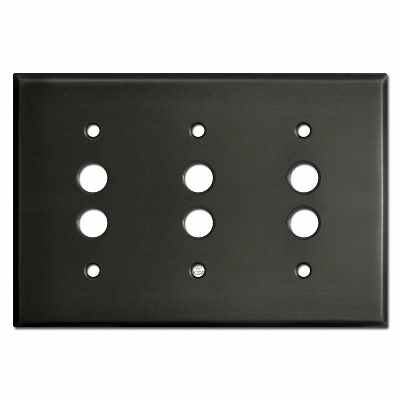 Single Push Button Wall Cover Plates Dark Bronze