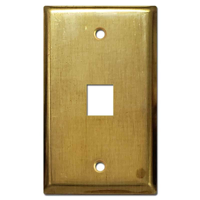 2 Rocker GFI Decora Outlet Cover Plate - Raw Natural Brass