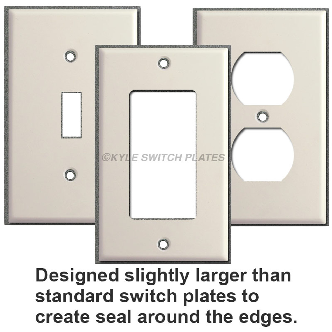 Black Moisture Gasket for Duplex Outlet, GFI Receptacle Switch Plate