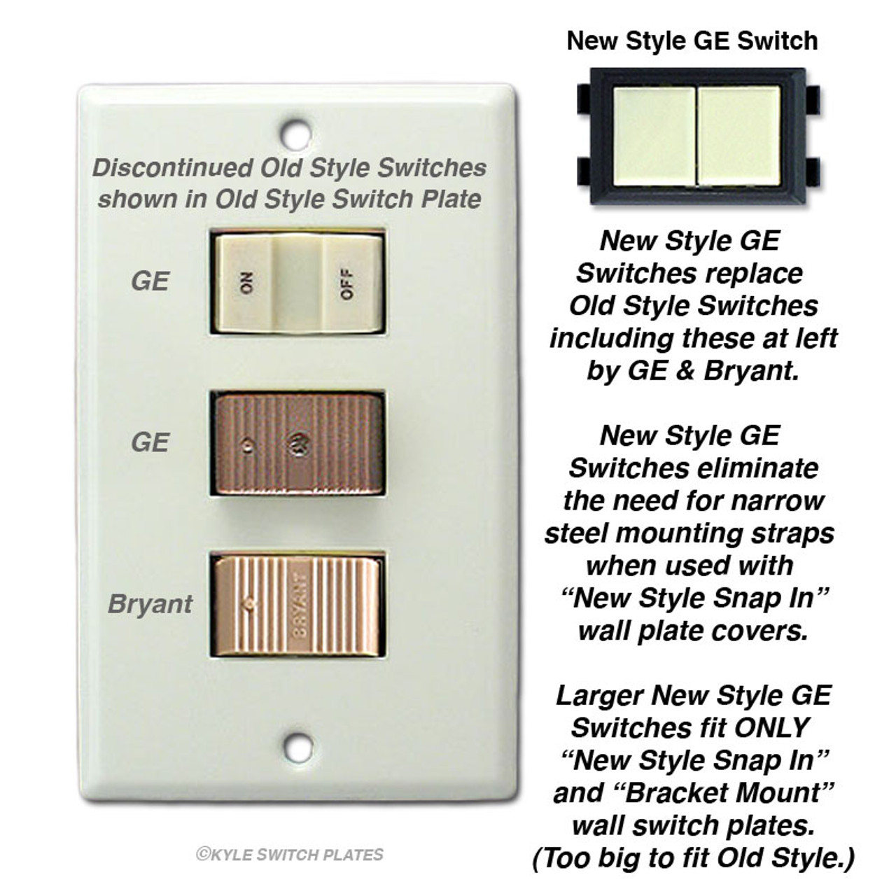 GE Low Voltage Light Switch RS239 Gray Kyle Switch Plates