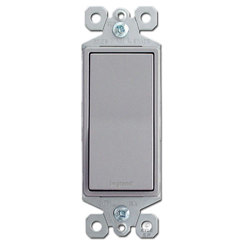 Gray 3 Way 15A Rocker Switch | Kyle Switch Plates