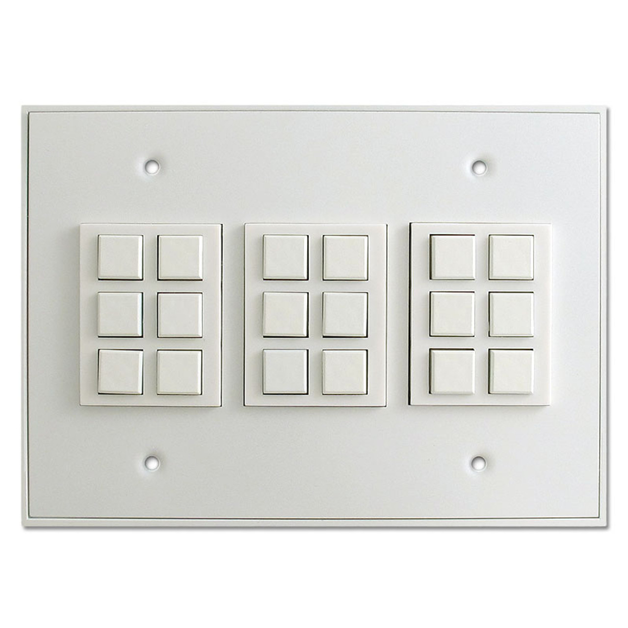 Touch Plate Low Voltage Switch Unit Classic 18 Button - White