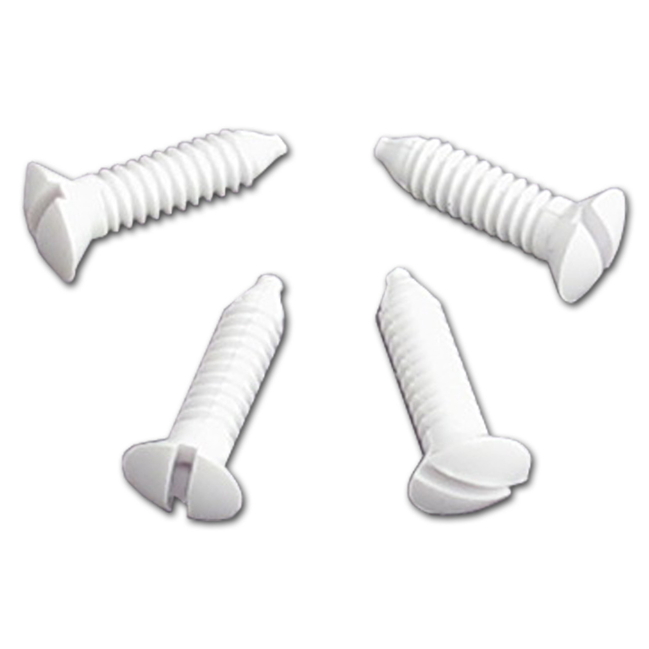 White Plastic Screws for Light Switch Wall Plates