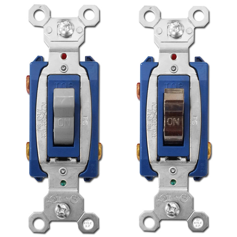 3 Way 15A Toggle Light Switches Pass & Seymour PS15AC3