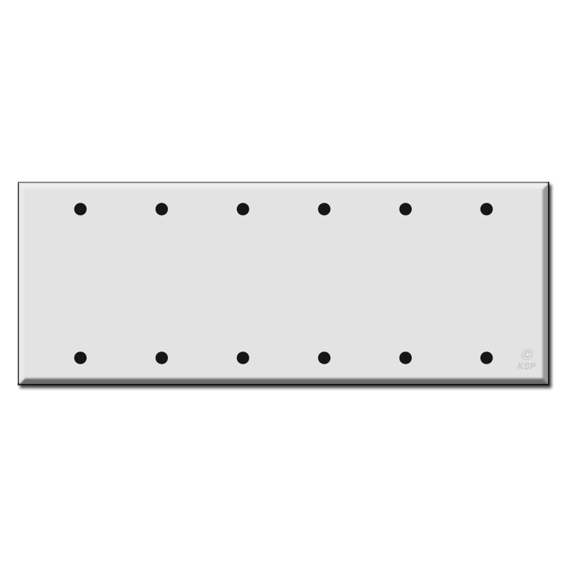 Six Gang 6 Blank Light Switch Plates | Kyle Switch Plates