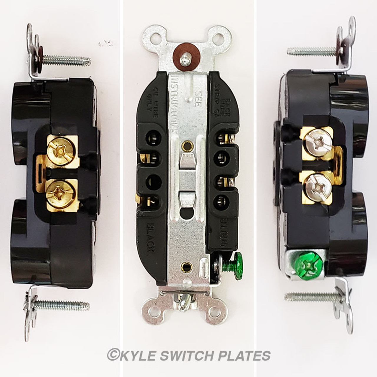 ベルエポック Black 20A Duplex Outlet Receptacle Hubbell 5352 ワイン