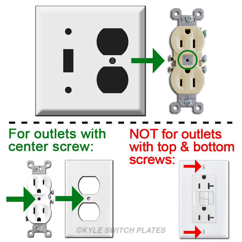 Deep 1 Toggle 1 Duplex Outlet Cover Plates White