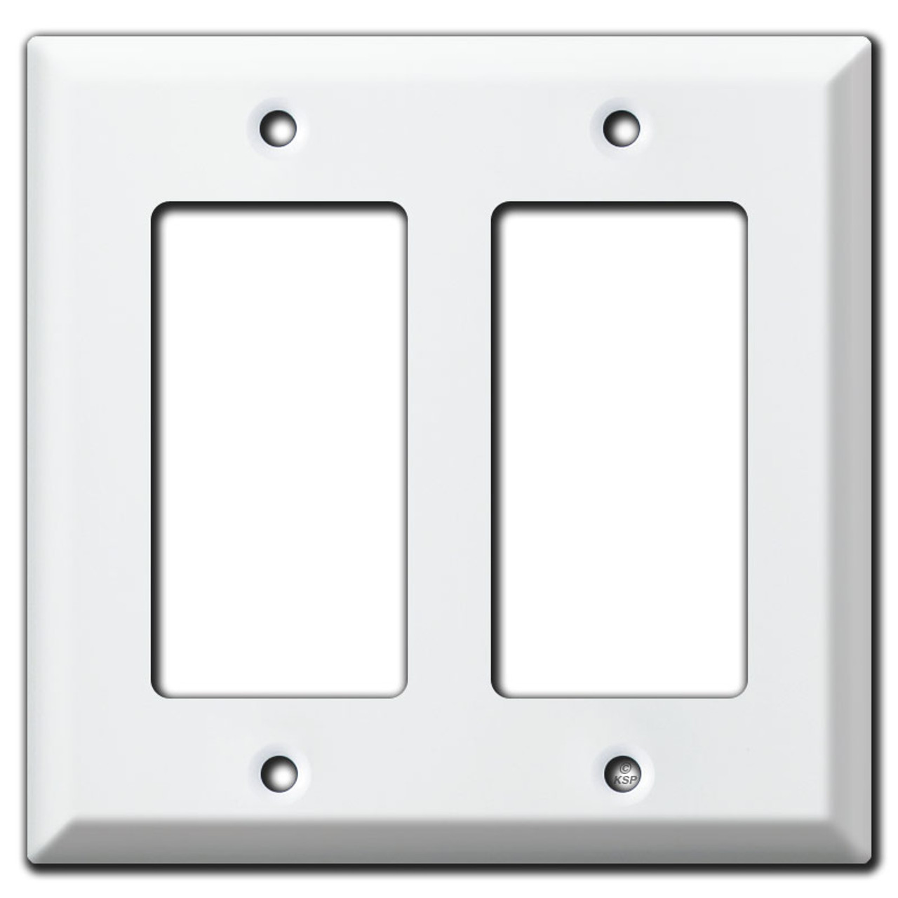 Deep 2 GFI Decora Rocker Switch Wall Plate White