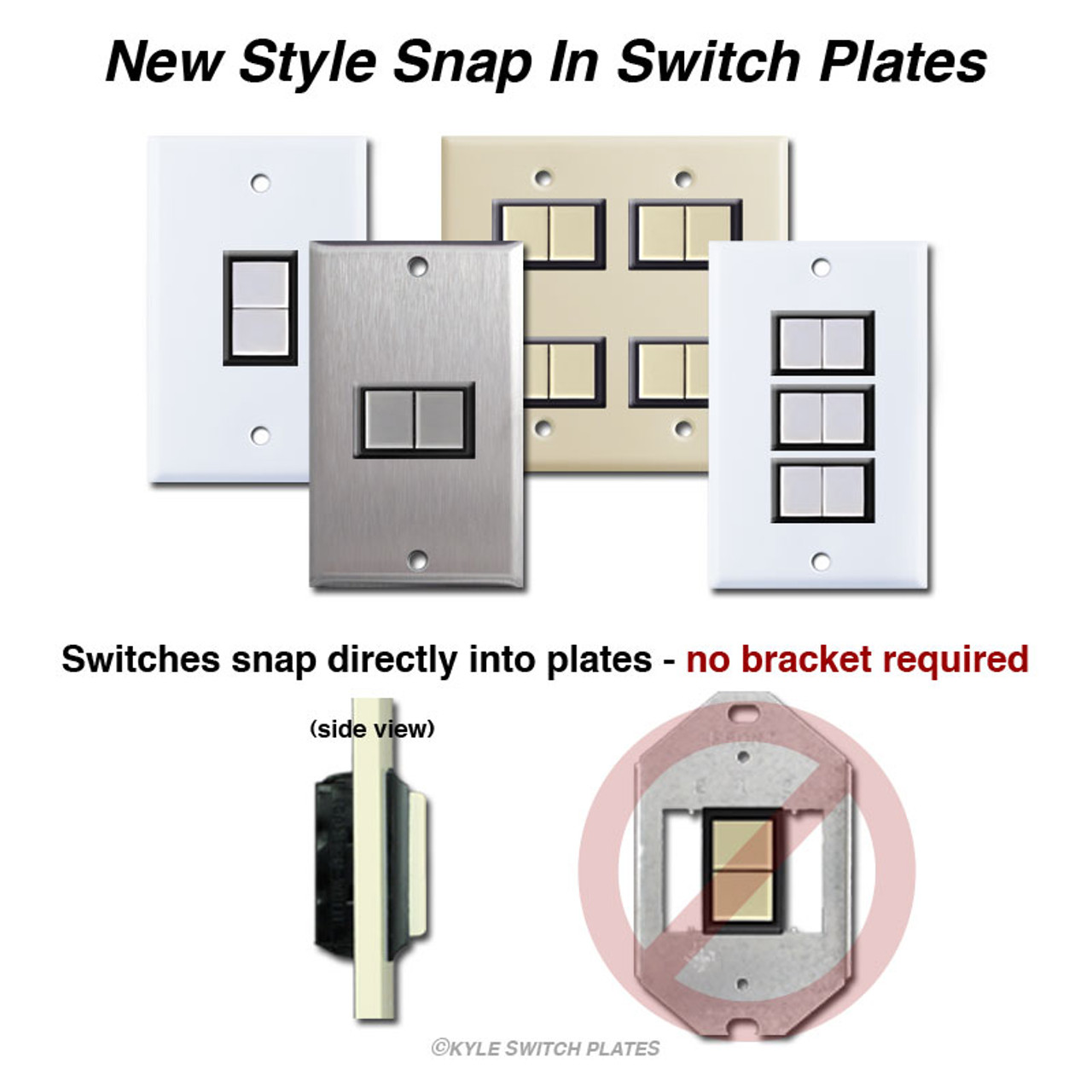 New Style Replacement GE Low Voltage 12 Switch Control Plate - White