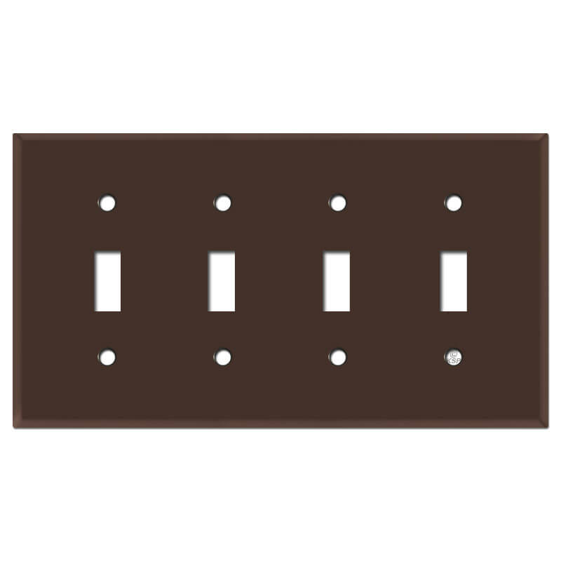 4 Toggle Wall Plate Covers Brown Kyle Switch Plates