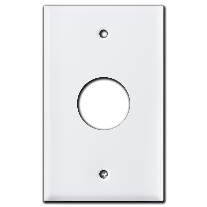 Old Style 1.25'' Round Phone Jack Plate Covers - White