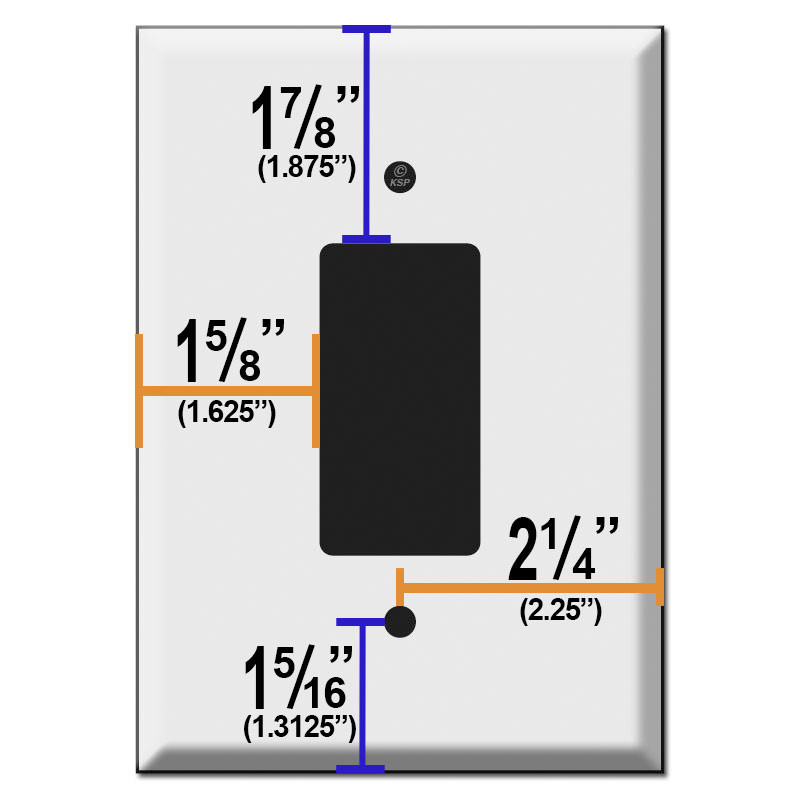 Extra Large 6.38'' Oversized GFCI Rocker Wall Plates White