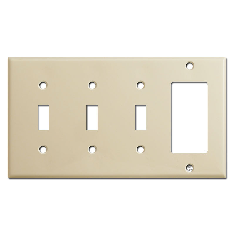 3 Toggle 1 Rocker Wallplate Ivory Kyle Switch Plates