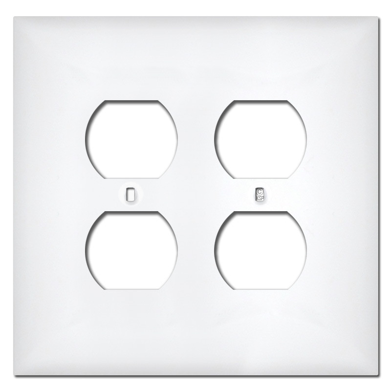 Midway 2 Duplex Receptacle Plastic Wall Plate Covers White