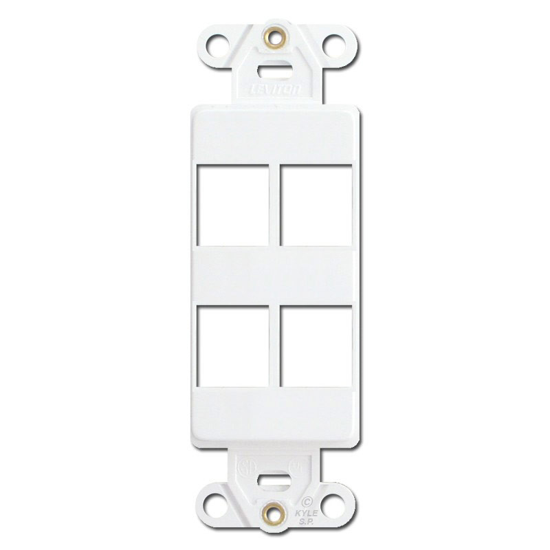 Leviton White Quickport 4 Port Frames for Modular Jacks