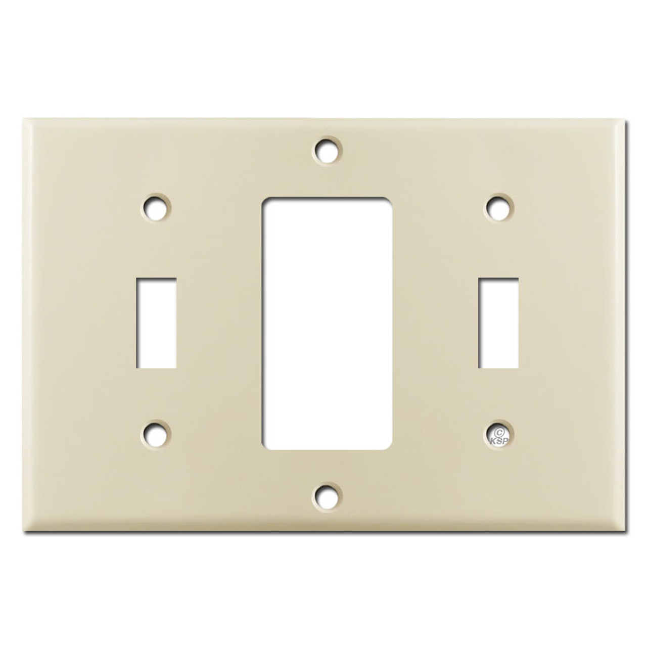 Toggle Rocker Toggle Combo Triple Wall Switch Plate Cover Ivory