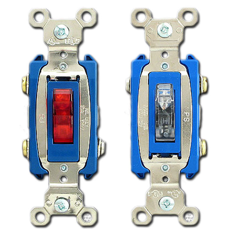 Pilot Light Switch - Toggle Illuminated When On - P&S PS15AC1-XPL