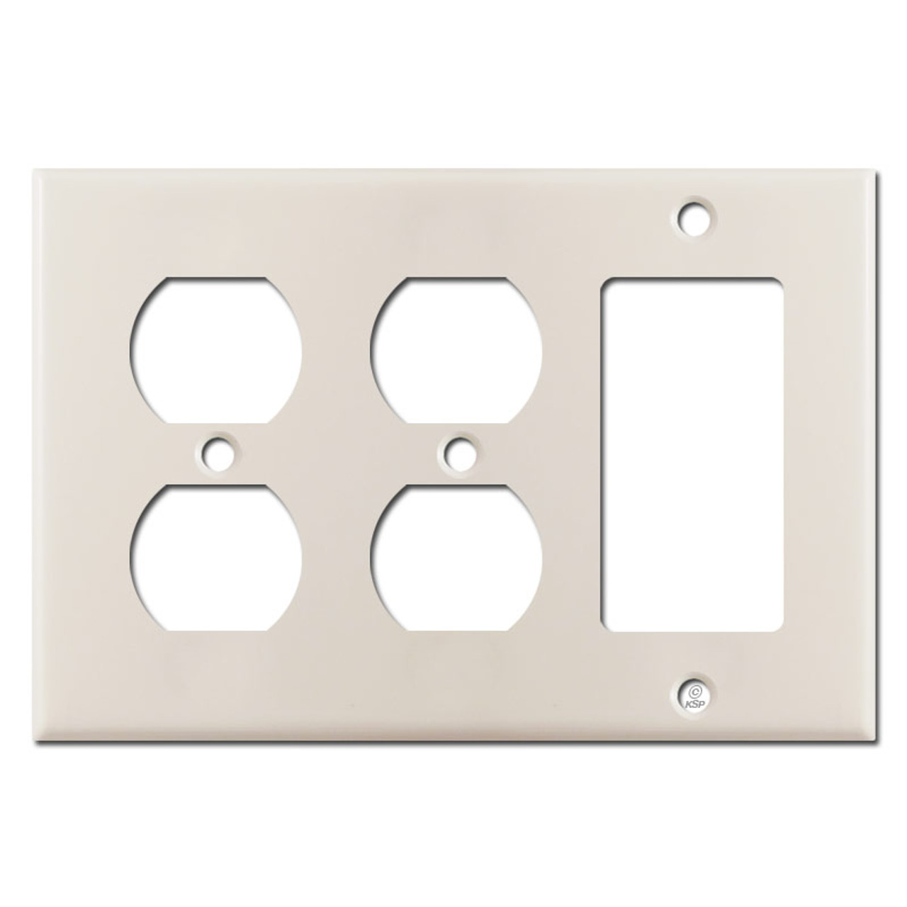 2 Outlet 1 Decora Switchplate Light Almond Kyle Switch Plates