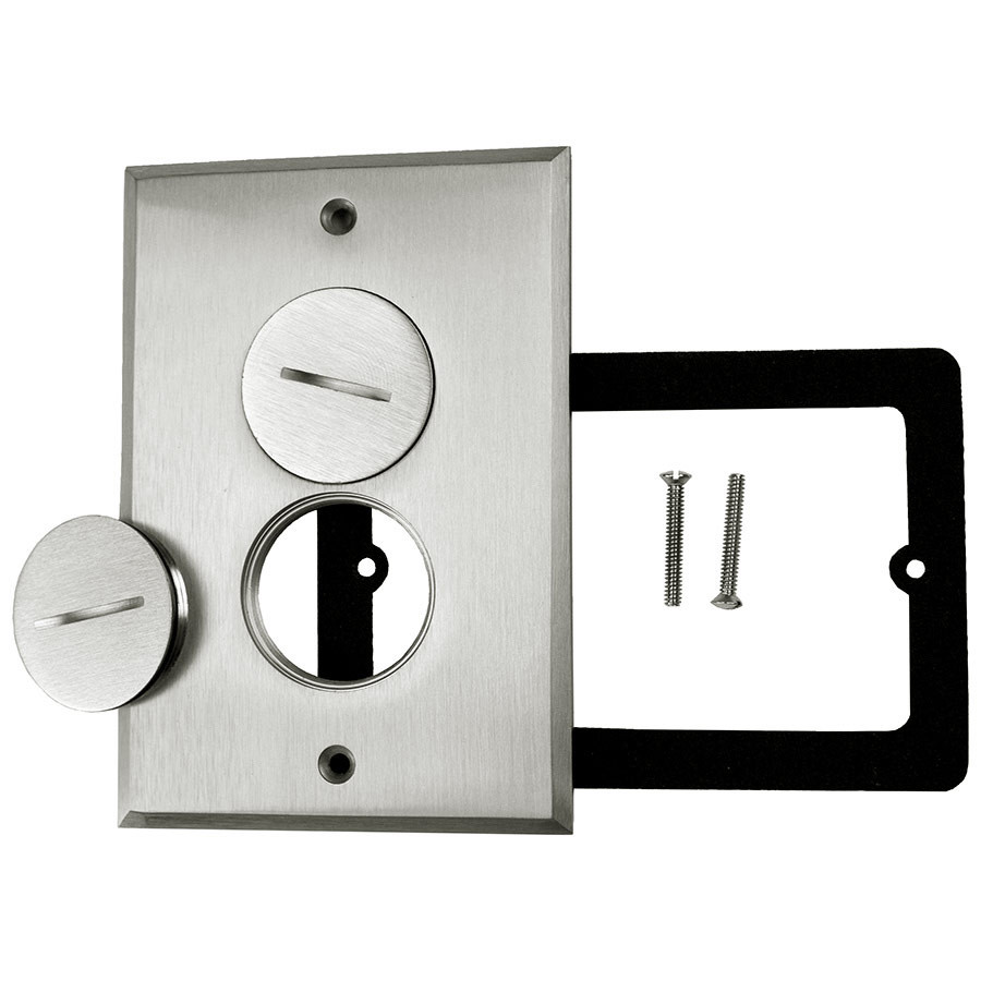 Floor Power Outlet Covers Nickel Duplex Receptacle Plate