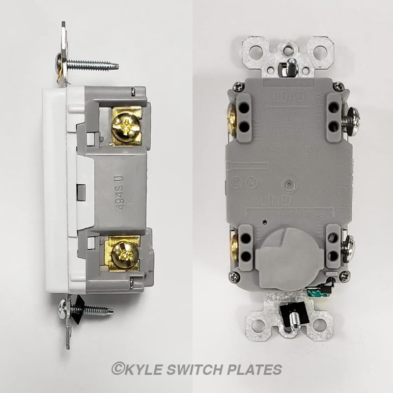 GFCI Plug Tamper Resistant Self Test 20A Black | Kyle Switch Plates