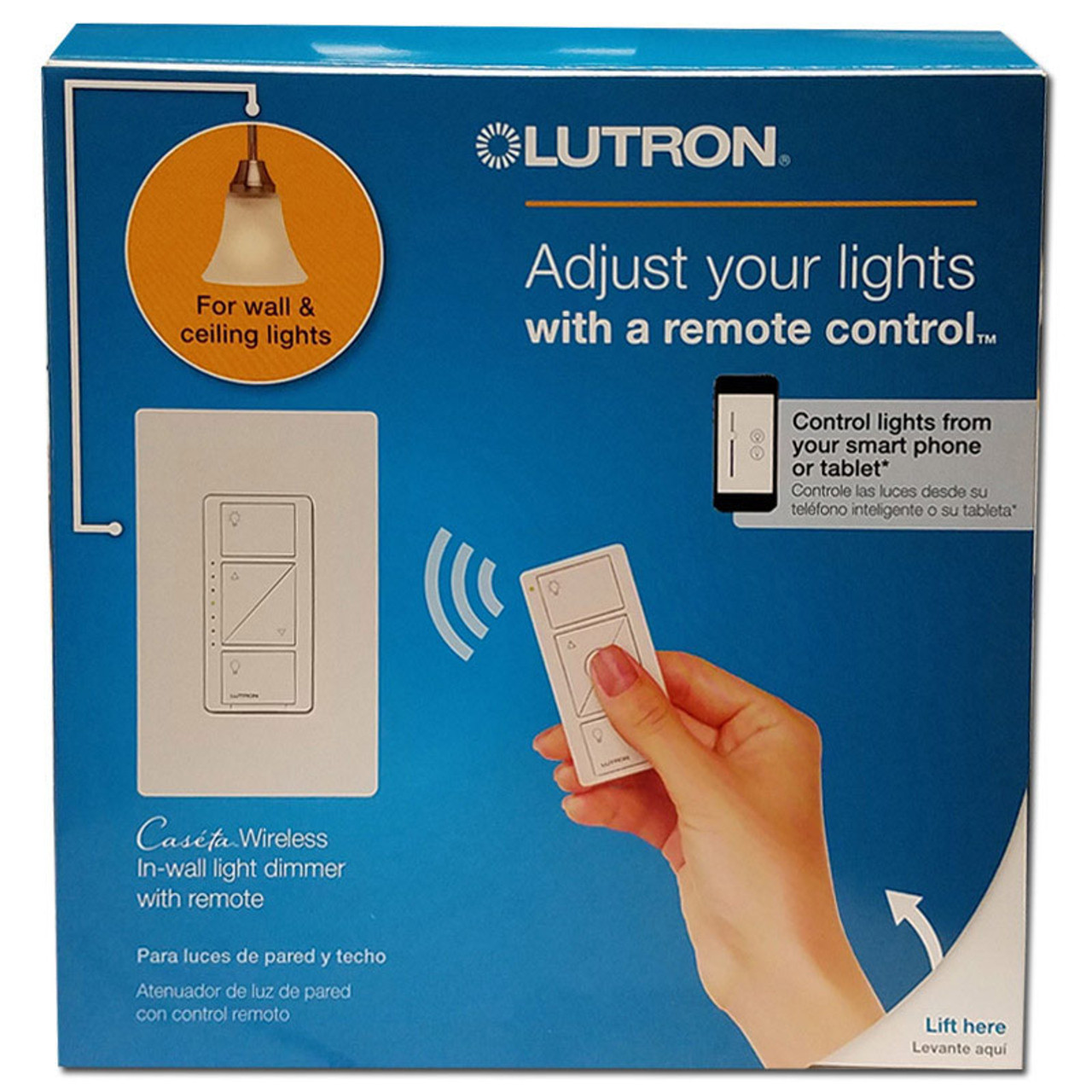 Lutron Pico Remote with Raise/Lower for Caseta Wireless Smart Dimmer Switches 