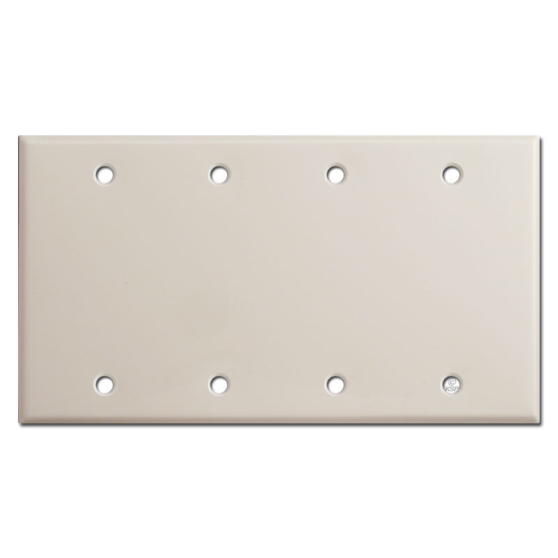 4 Blank Electrical Wall Plate Cover Light Almond Kyle Switch Plates