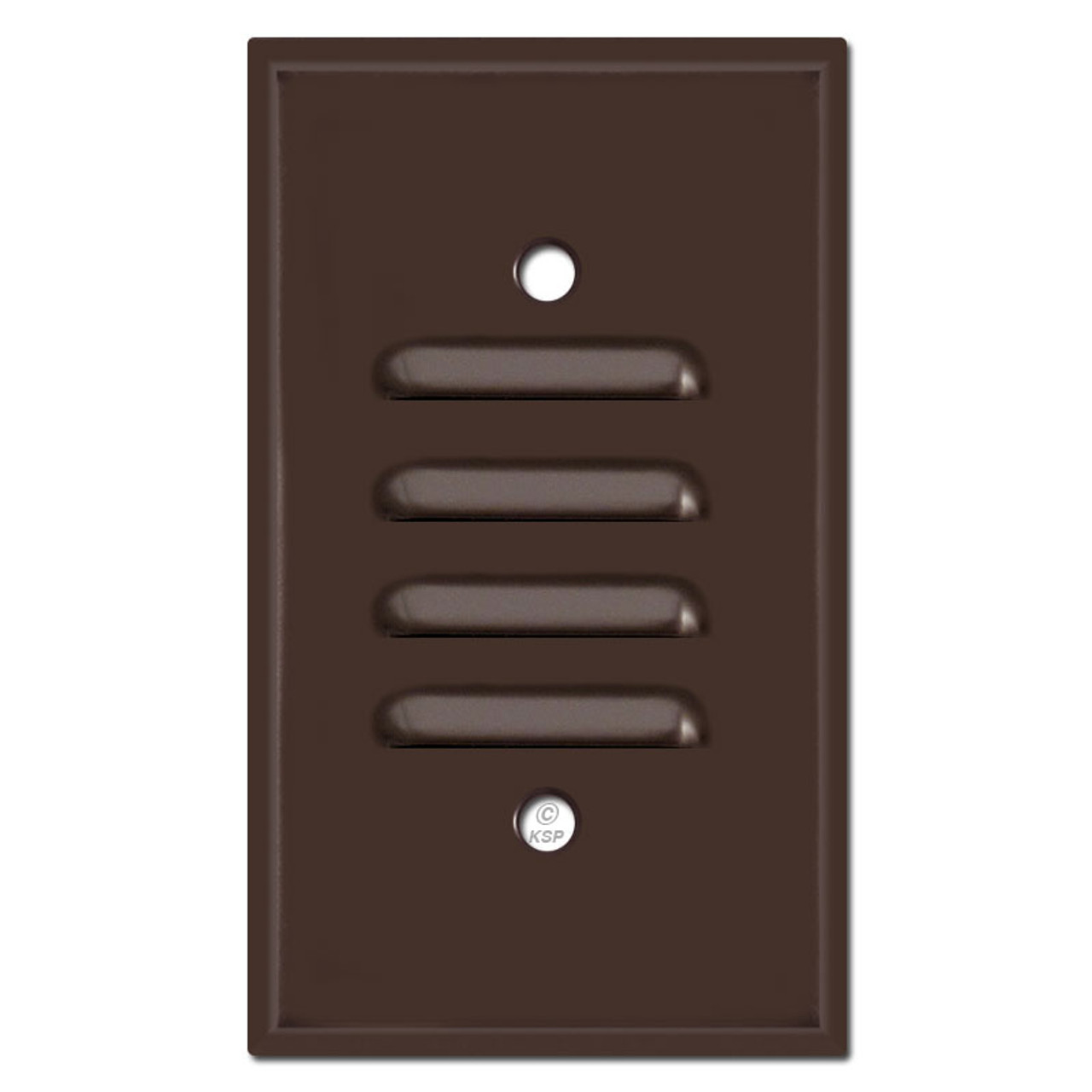 Slotted Step Light Wall Plate Vertical Cover - Brown